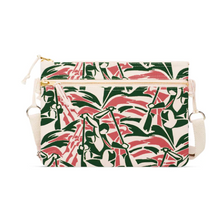 Lade das Bild in den Galerie-Viewer, Ykra Side Pouch Kenu Green & Rose aus 100% cotton canvas