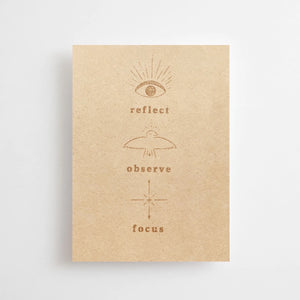 Postkarte – Reflect, Observe, Focus