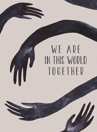 Postkarte – We are in this world together