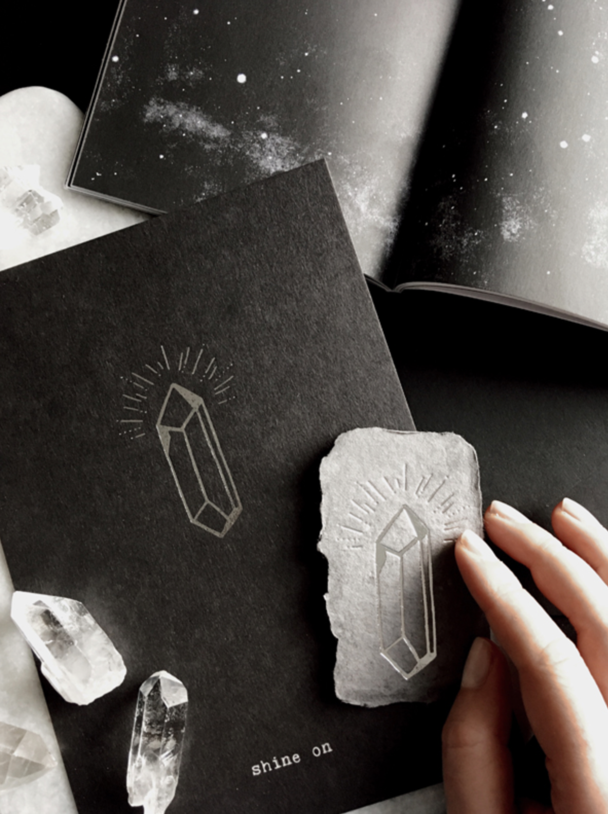 Postkarte mit Kuvert (A5) – Shine on!