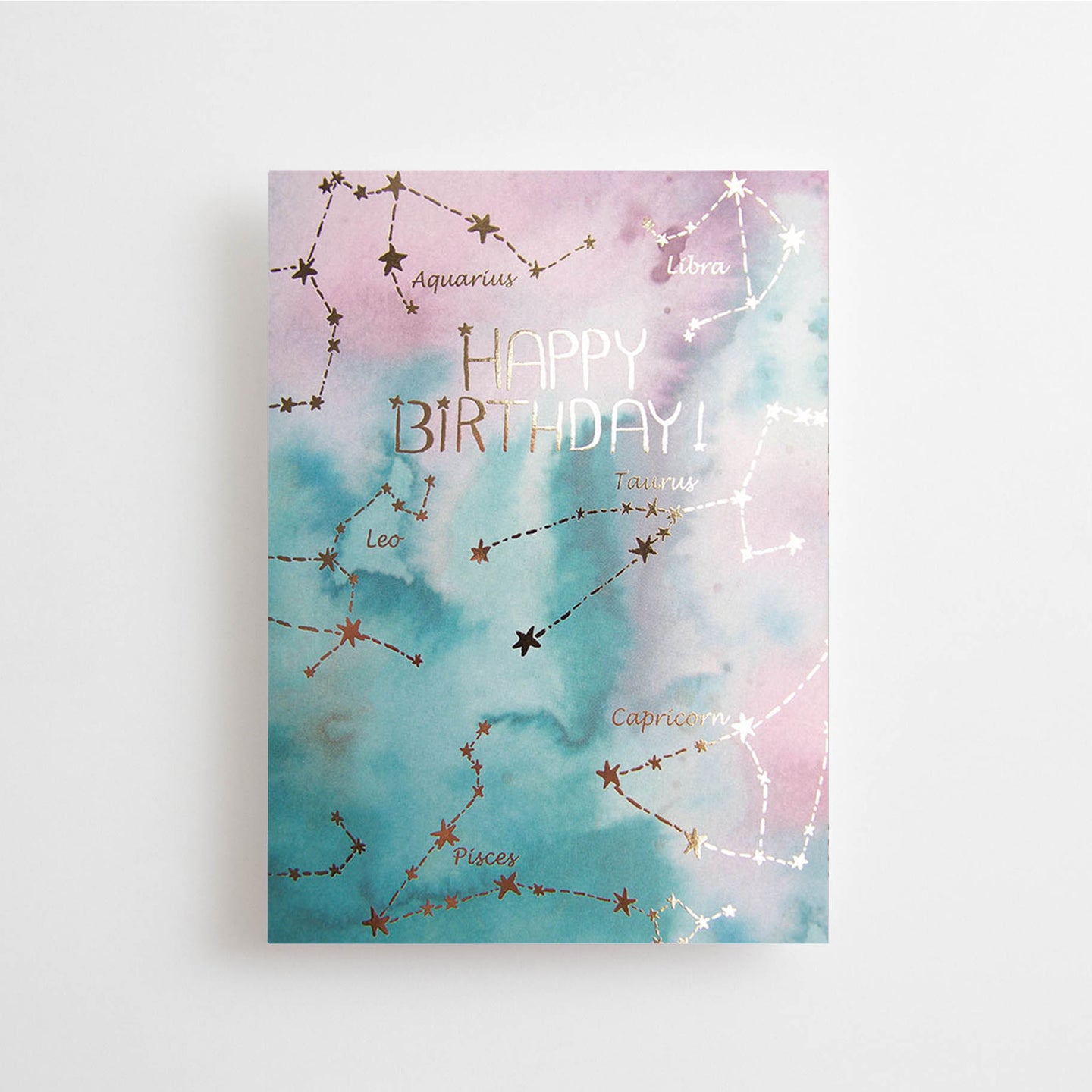 Postkarte – Happy Birthday Stars