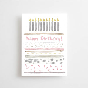 Postkarte - Happy Birthday Cake