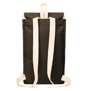 Sailor Backpack von YKRA in khaki mit weißem Trägern