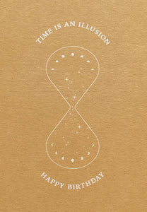 Postkarte – Time is an illusion - Happy Birthday