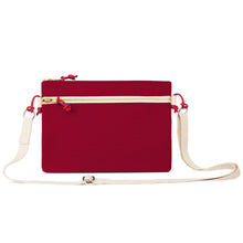 Lade das Bild in den Galerie-Viewer, YKRA Side Pouch in bordeaux mit Reißverschluss Tasche auf Rückseite
